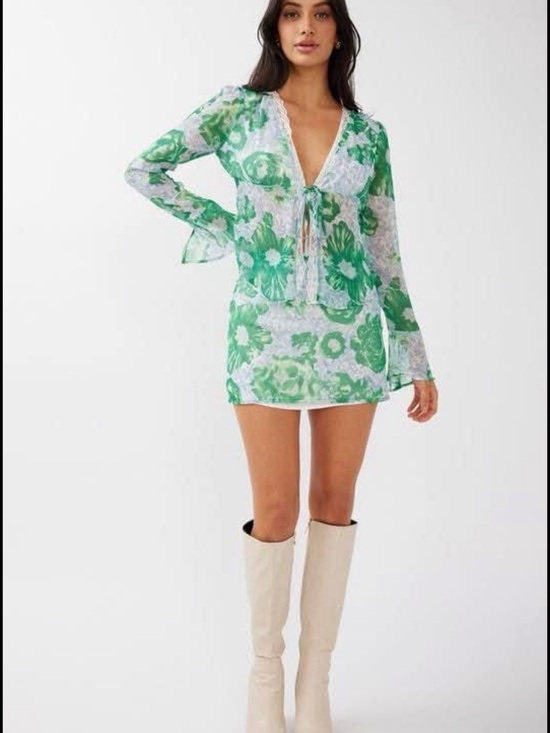 Bailey Rose Dresses & Skirts - Floral Tie Front Skirt Set